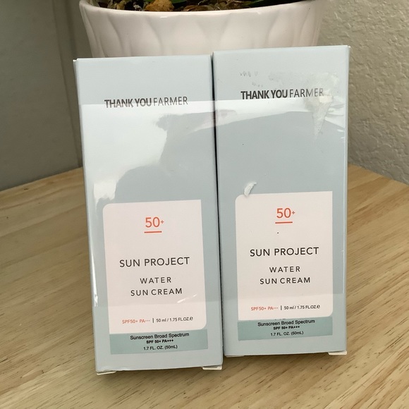 NEW! THANK YOU FARMER Sun Project Water Sun Cream SPF50 2 PCs set - Picture 1 of 2